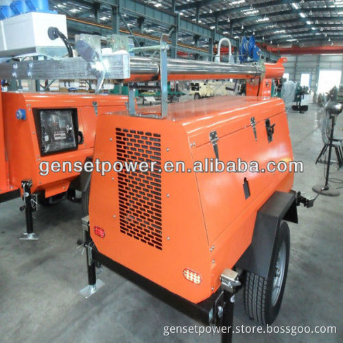 Towable Diesel Engine Trailer Mounted Light Towers 6kw